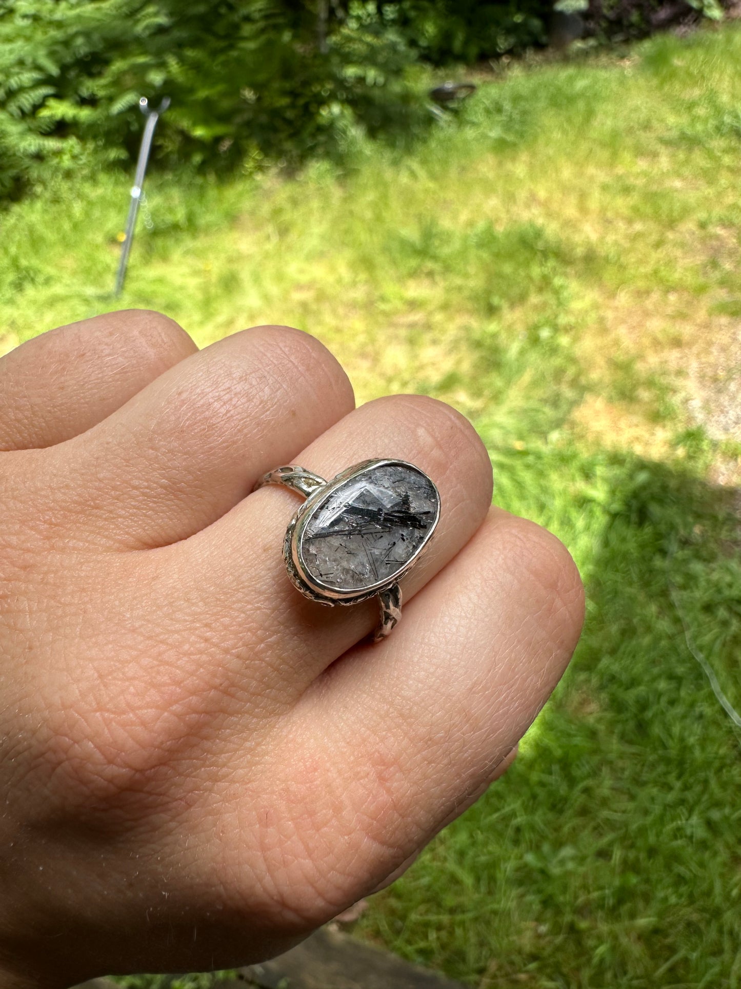 Rutilated Quartz Ring (Size 10)