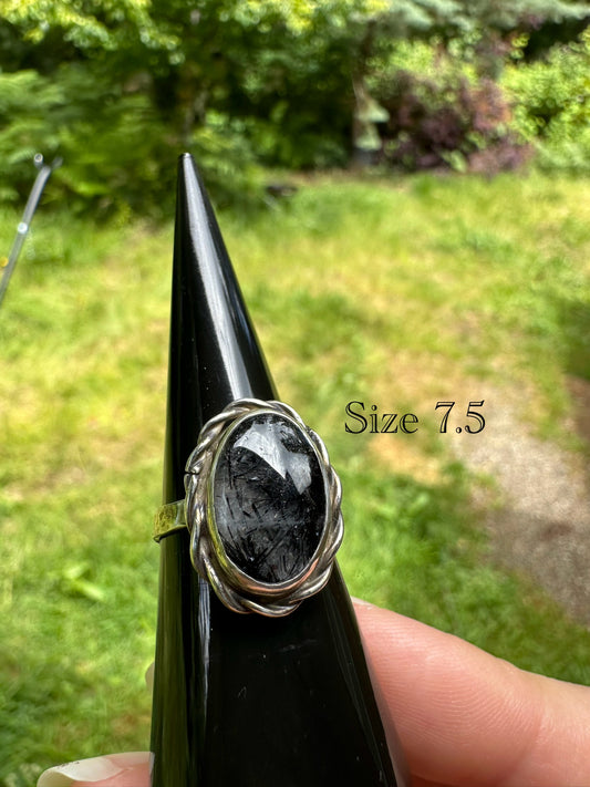 Rutilated Quartz Ring (Size 7.5)