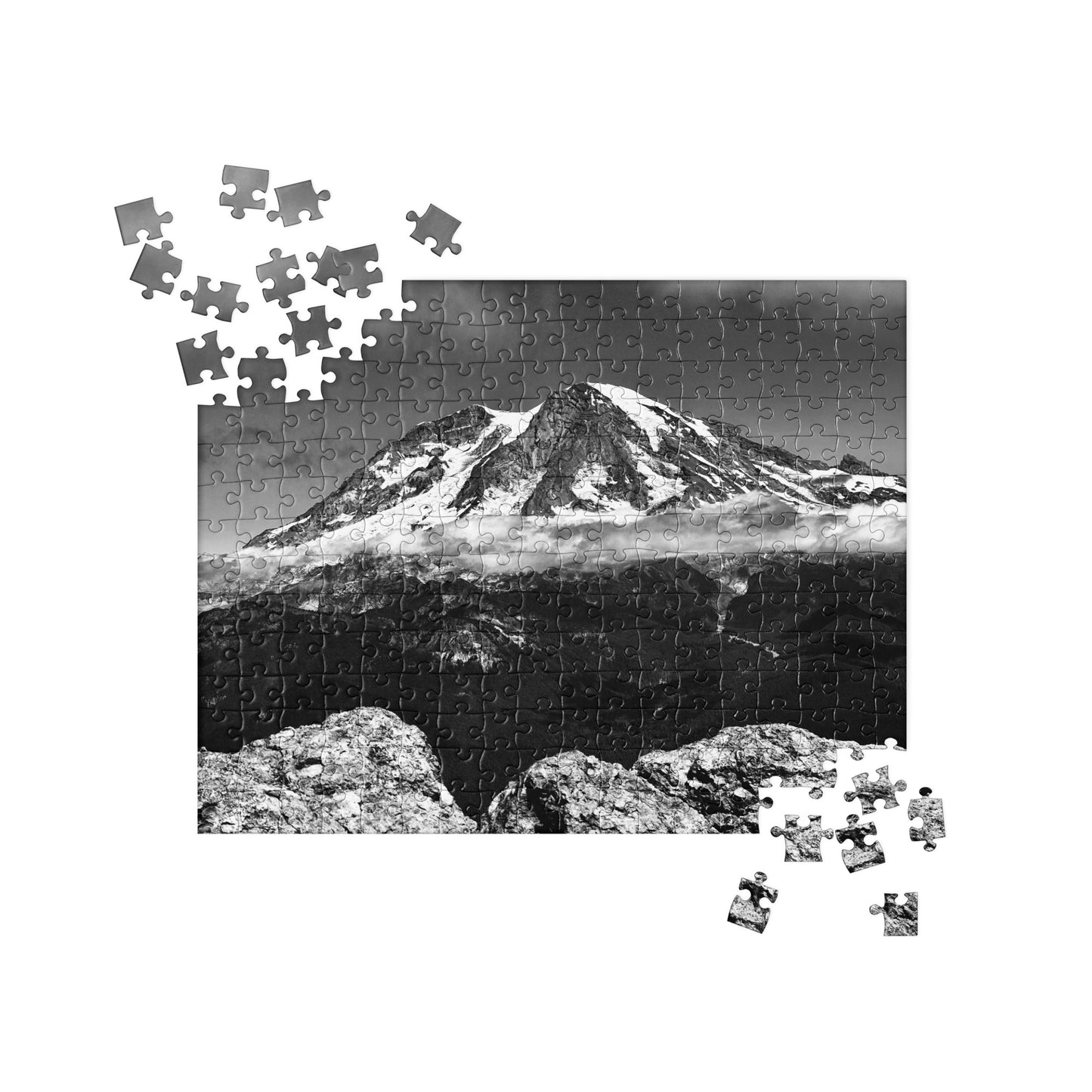 Jigsaw Puzzle - High Rock (Mt.Rainier) B&W