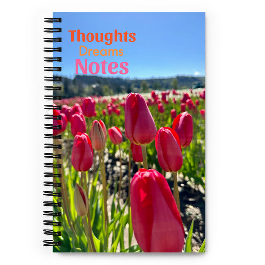 Spiral Bullet Journal - Pink Tulips