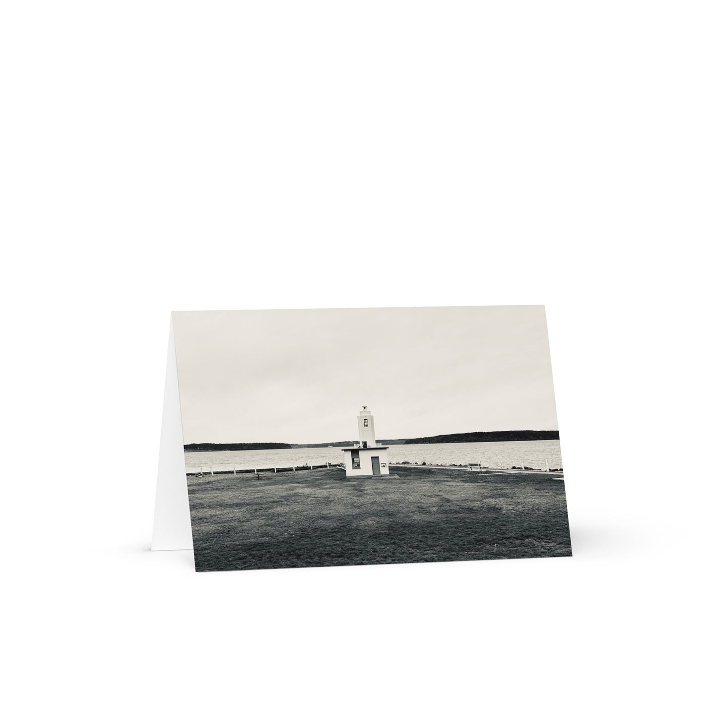 Card - Browns Point Lighthouse (B&W)