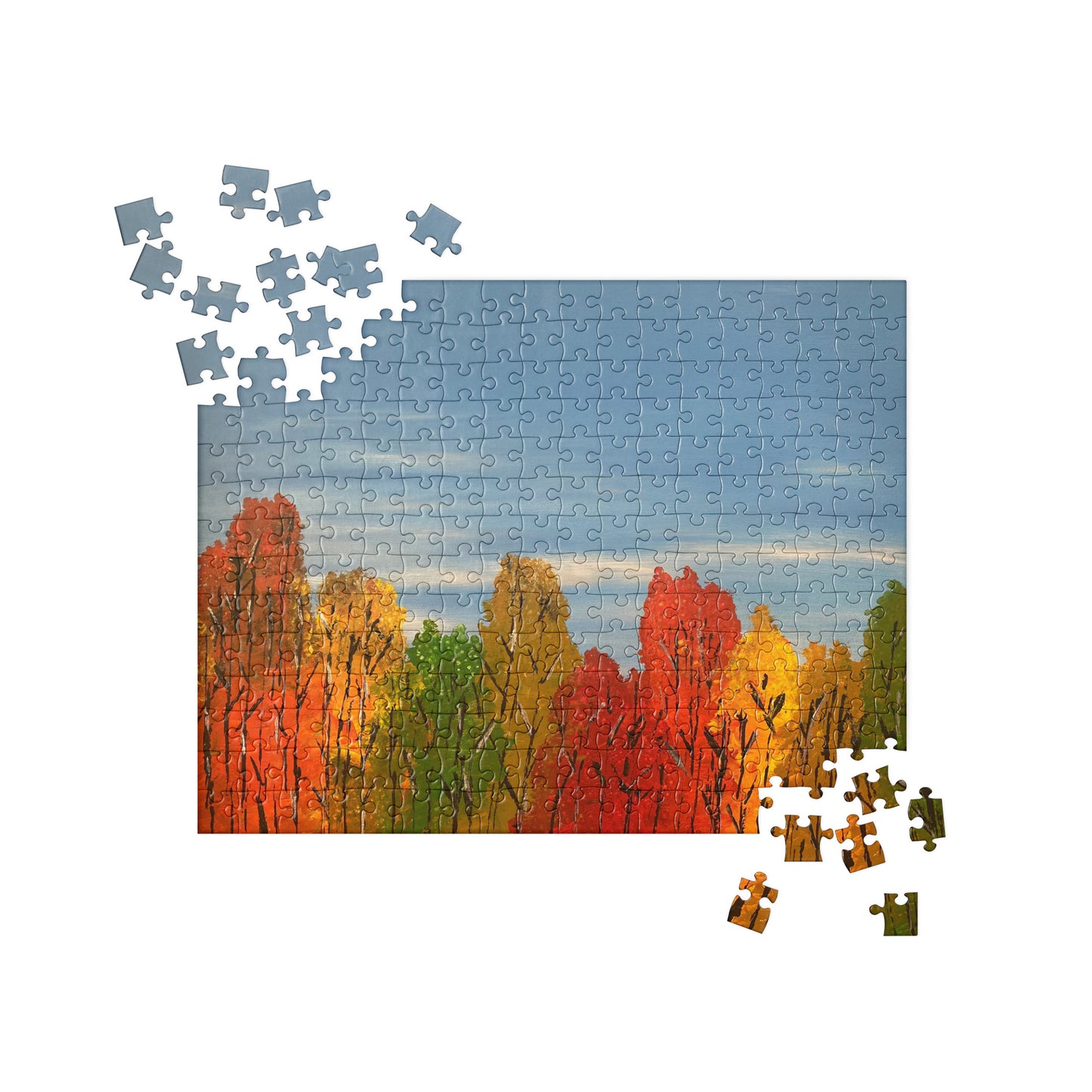 Jigsaw Puzzle - Autumn Trees (Original Painting)